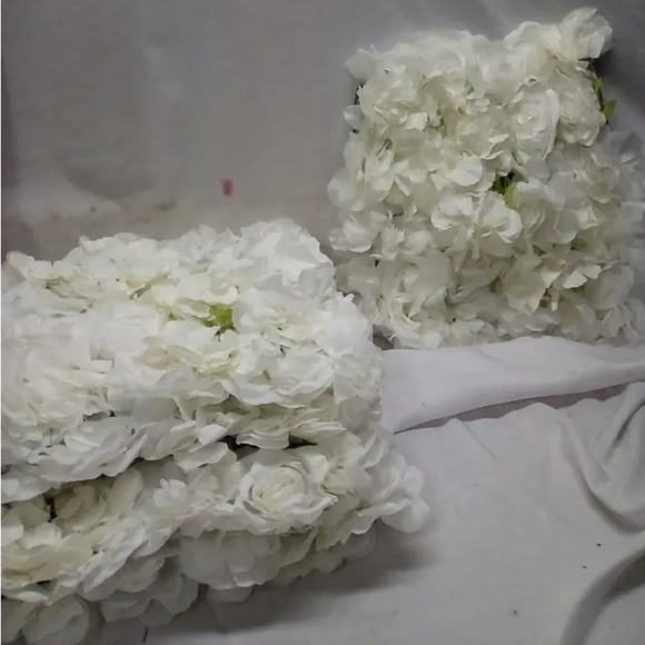 NIB Set of 6 Artificial Wall Decor Backdrop photos 12”x12” Squares Wedding White - Picture 6 of 6